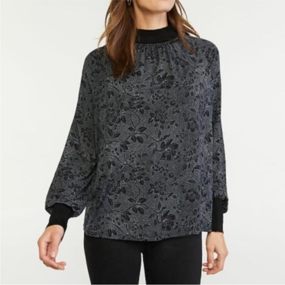 New ANN TAYLOR FLORAL MOCK NECK Top
#1